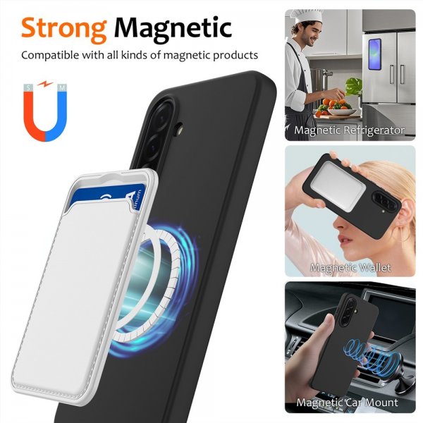 Samsung Galaxy A36/Galaxy A56 Skal med Strap Silikon MagSafe Svart