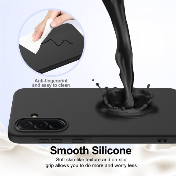 Samsung Galaxy A36/Galaxy A56 Skal med Strap Silikon MagSafe Svart