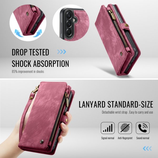 CaseMe Samsung Galaxy A37 Fodral 008 Series Löstagbart Skal Röd