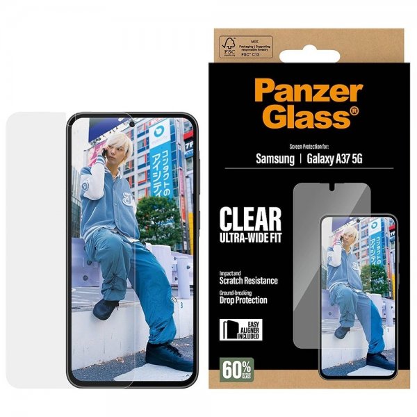 PanzerGlass Samsung Galaxy A37 Skärmskydd Ultra-Wide Fit EasyAligner