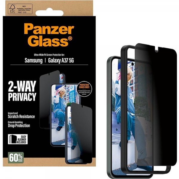 PanzerGlass Samsung Galaxy A37 Skärmskydd Ultra-Wide Fit Privacy EasyAligner