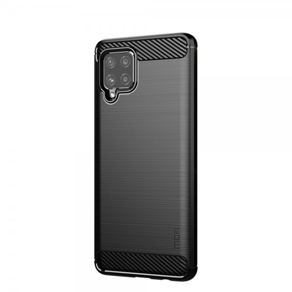 Mofi Samsung Galaxy A42 5G Skal Borstad Kolfibertextur Svart