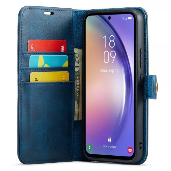 Dg.Ming Samsung Galaxy A54 5G Fodral med Löstagbart Skal Blå