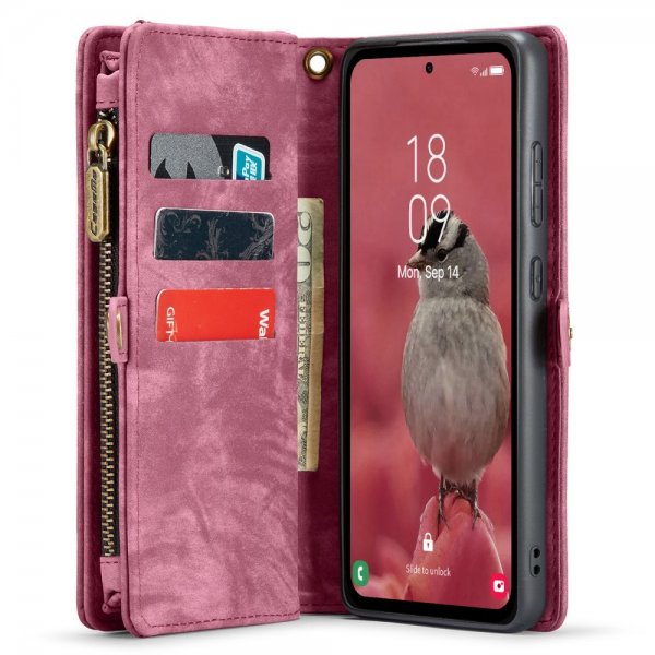 CaseMe Samsung Galaxy A55 Fodral 008 Series Löstagbart Skal Röd