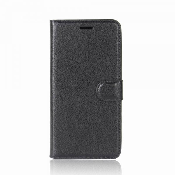 Samsung Galaxy A8 2018 Fodral Litchi Svart