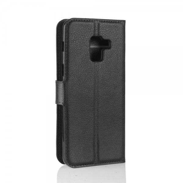 Samsung Galaxy A8 2018 Fodral Litchi Svart