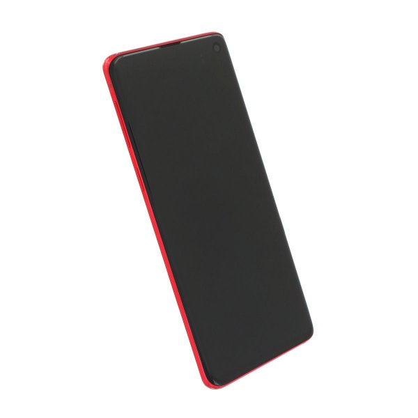 Samsung Galaxy S10 (SM-G973F) Skärm med LCD Display Original - Röd