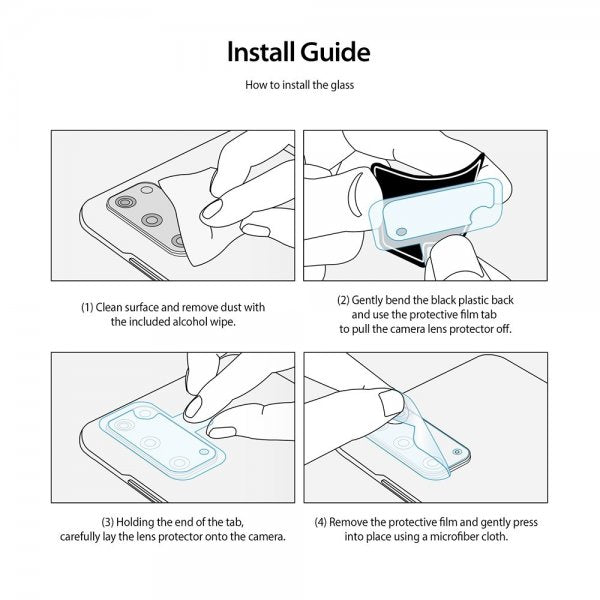 Ringke Samsung Galaxy S20 Kameraskydd Camera Protector Glass 3-pack