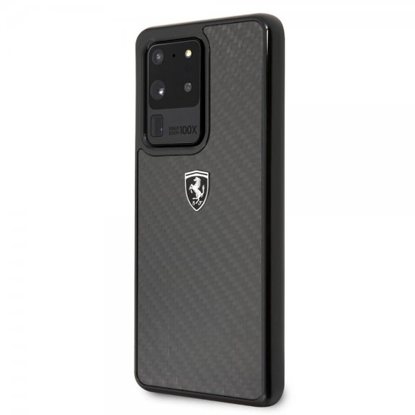 Ferrari Samsung Galaxy S20 Ultra Skal Kolfibertextur Svart