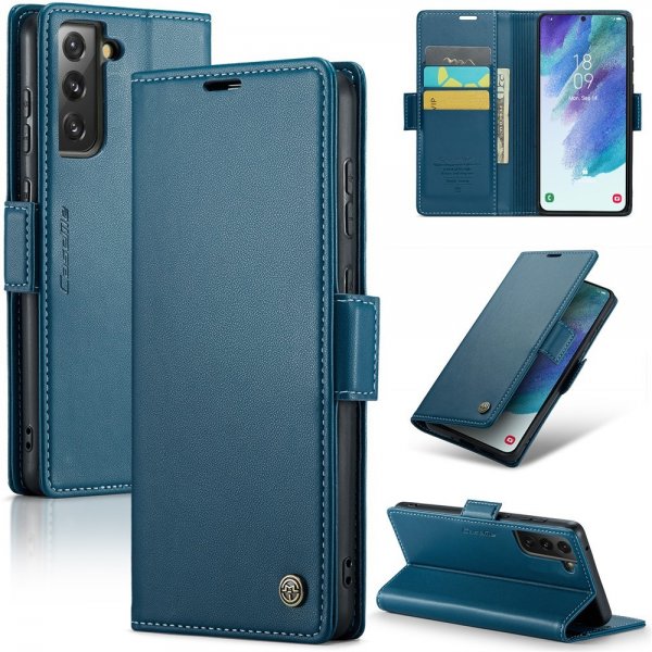 CaseMe Samsung Galaxy S21 FE Fodral 023 Series Blå
