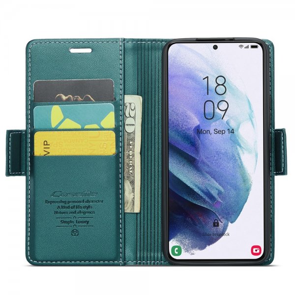 CaseMe Samsung Galaxy S21 Fodral 023 Series Grön