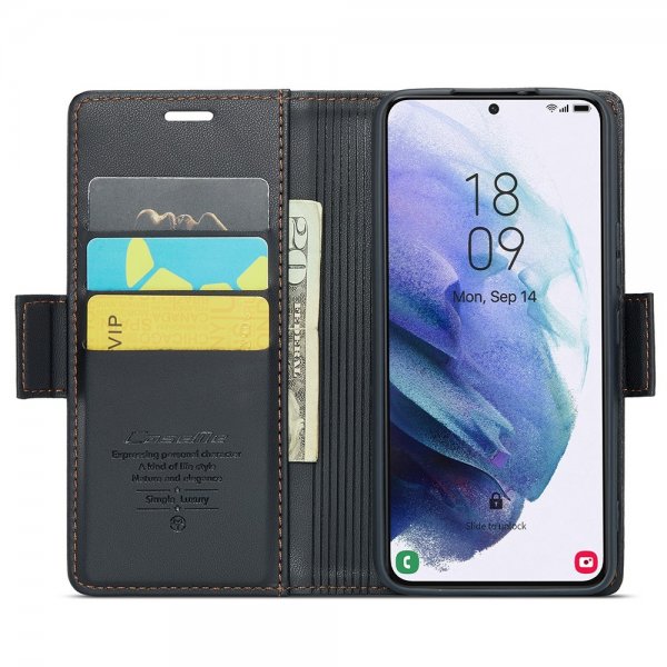 CaseMe Samsung Galaxy S21 Fodral 023 Series Svart
