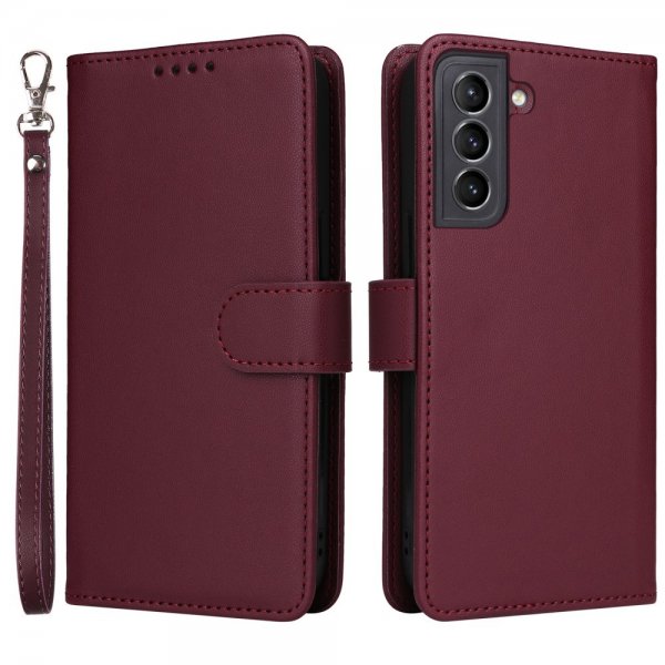Betopnice Samsung Galaxy S21 Fodral med Löstagbart Skal 005 Röd