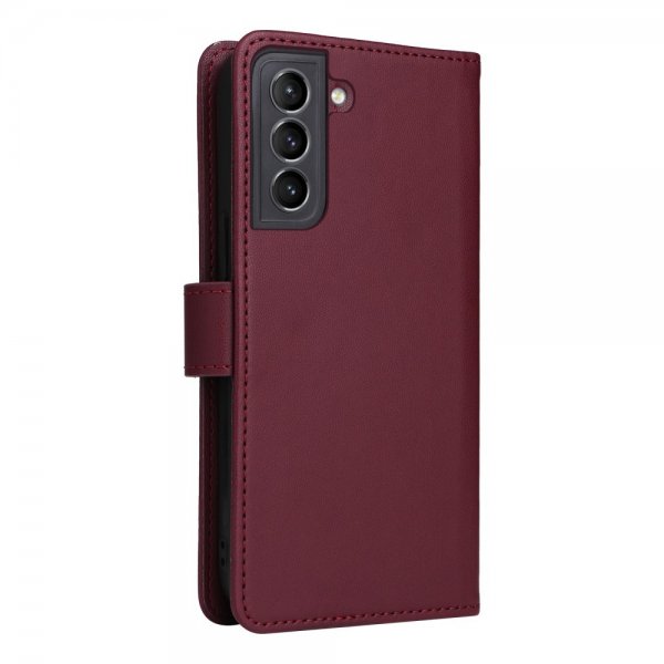 Betopnice Samsung Galaxy S21 Fodral med Löstagbart Skal 005 Röd