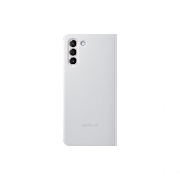 Samsung Original Galaxy S21 Plus Fodral Smart Clear View Cover Ljusgrå