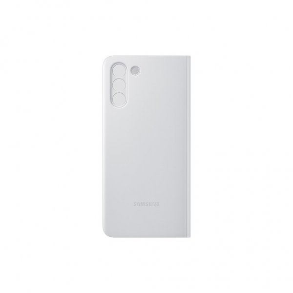 Samsung Original Galaxy S21 Plus Fodral Smart Clear View Cover Ljusgrå