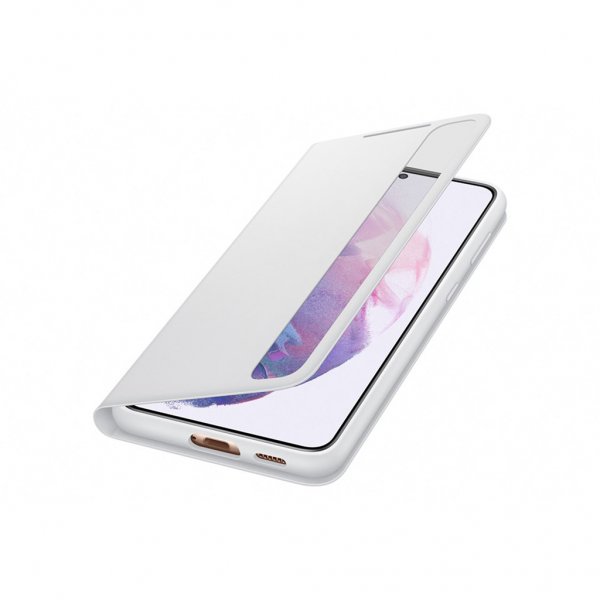 Samsung Original Galaxy S21 Plus Fodral Smart Clear View Cover Ljusgrå