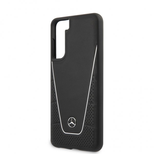 Mercedes Benz Samsung Galaxy S21 Skal Logo Perforerad Dynamic Svart