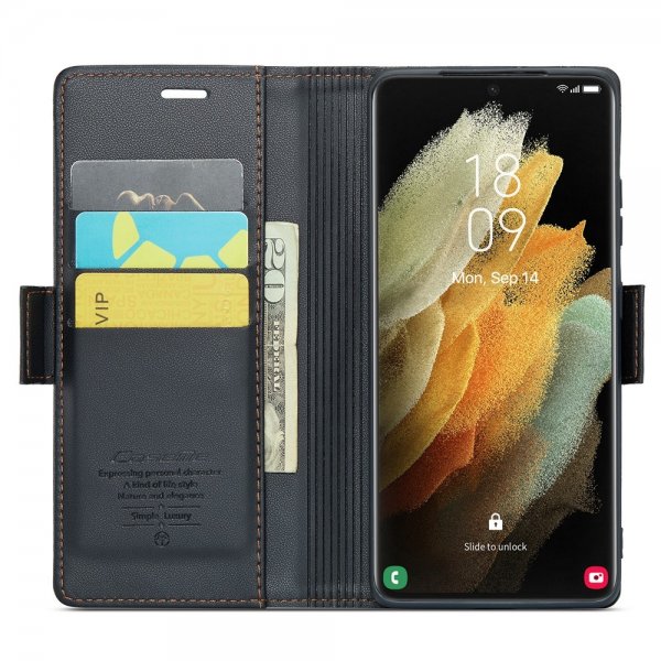CaseMe Samsung Galaxy S21 Ultra Fodral 023 Series Svart