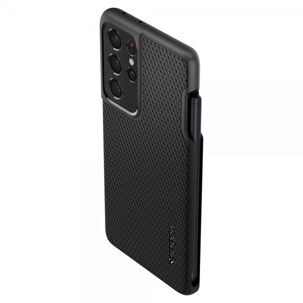 Spigen Samsung Galaxy S21 Ultra Skal Liquid Air Pen Edition Matte Black