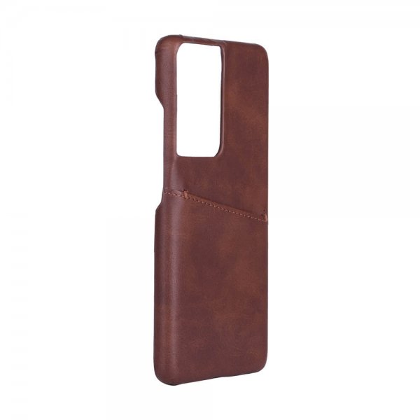 Onsala Samsung Galaxy S21 Ultra Skal med Kortfack Brun
