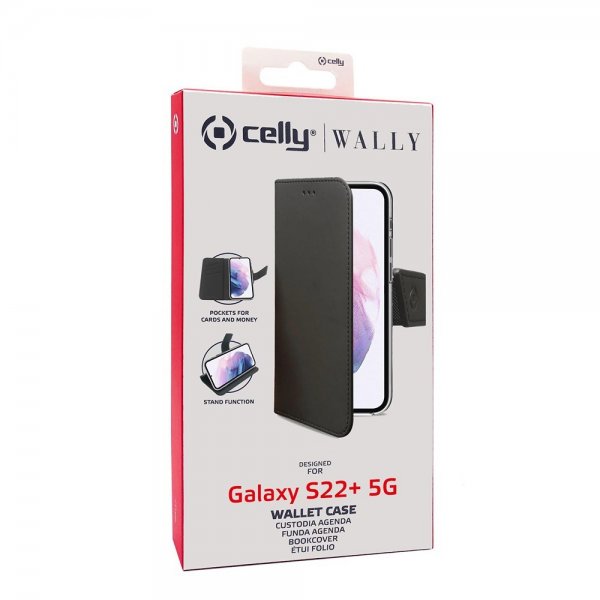 Celly Samsung Galaxy S22 Plus Fodral Wally Wallet Case Svart