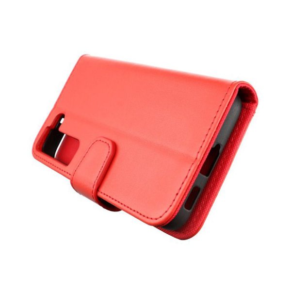 Rvelon Samsung Galaxy S22 Plus Fodral Utfällbart Kortfack Röd