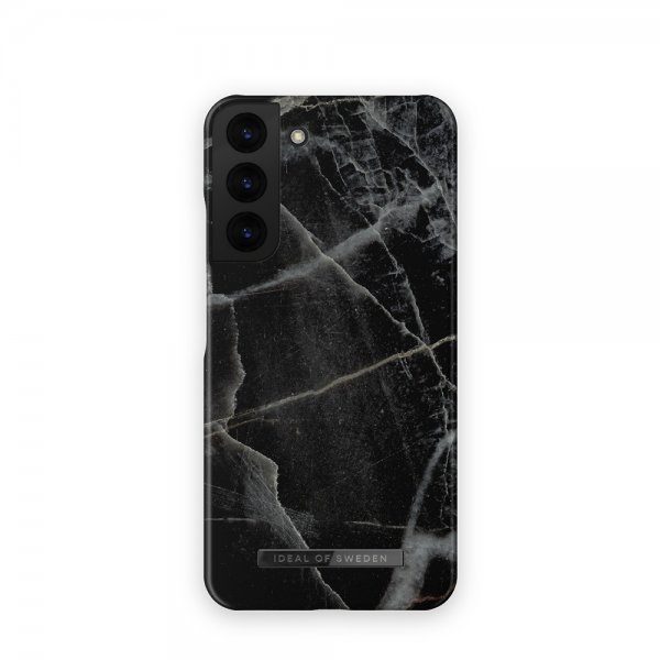 Ideal of Sweden Samsung Galaxy S22 Plus Skal Fashion Case Black Thunder Marble