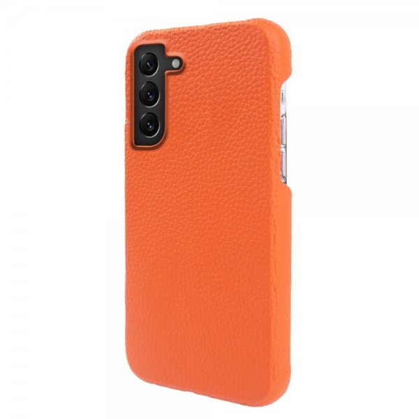 Samsung Galaxy S22 Skal Äkta Läder MagSafe Orange