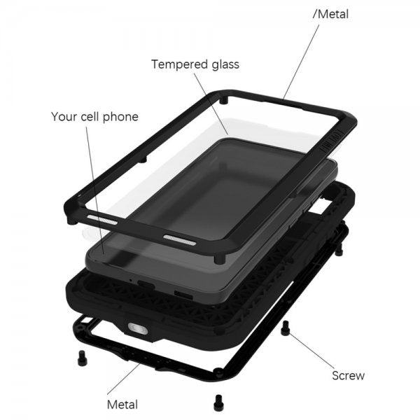 Love Mei Samsung Galaxy S22 Skal Powerful Case Svart