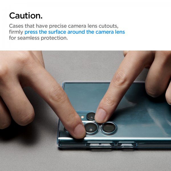 Spigen Samsung Galaxy S22 Ultra Kameraskydd GLAS.tR EZ Fit Optik Pro 2-pack Burgundy