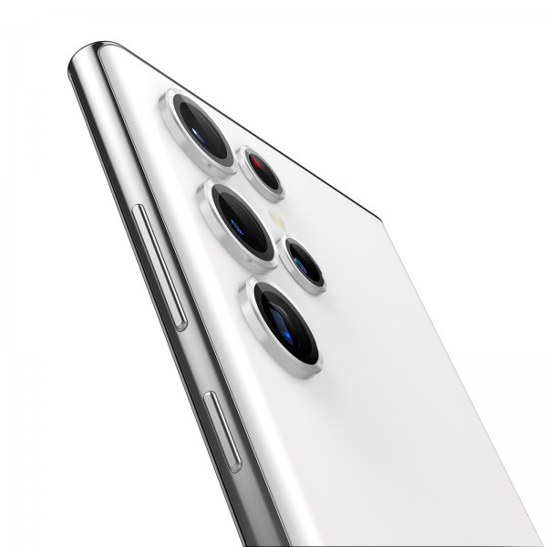 Spigen Samsung Galaxy S22 Ultra Kameraskydd GLAS.tR EZ Fit Optik Pro 2-pack Phantom White