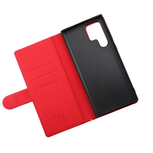Rvelon Samsung Galaxy S22 Ultra Fodral Magnetiskt Avtagbart Skal Röd