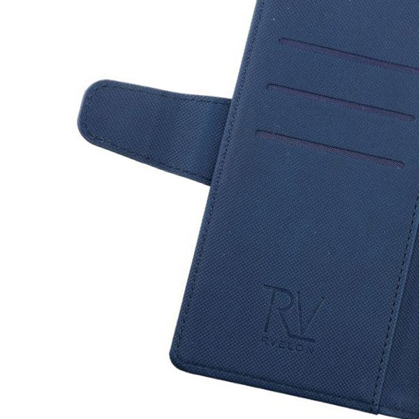 Rvelon Samsung Galaxy S22 Ultra Fodral Utfällbart Kortfack Blå