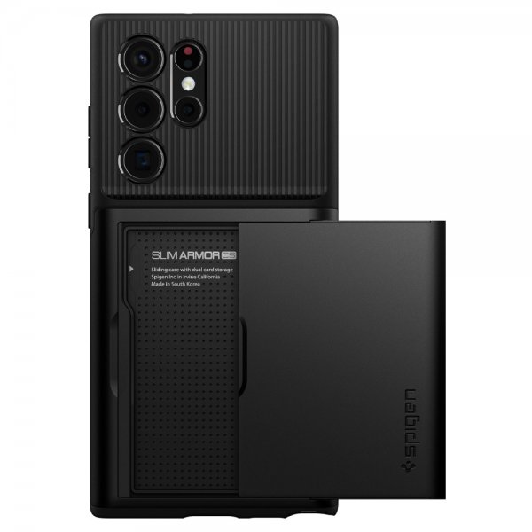 Spigen Samsung Galaxy S22 Ultra Skal Slim Armor CS Svart