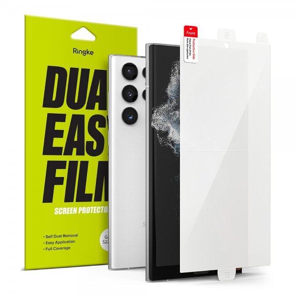 Ringke Samsung Galaxy S22 Ultra Skärmskydd Dual Easy Film 2-pack