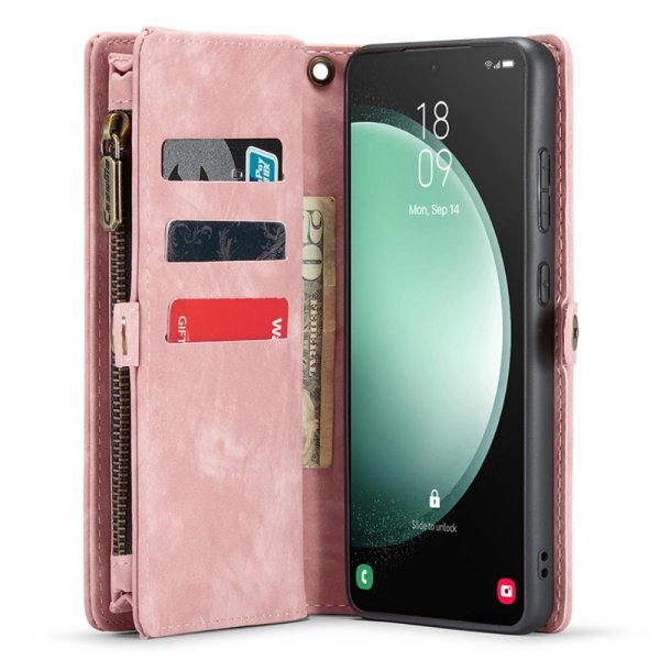 CaseMe Samsung Galaxy S23 FE Fodral 008 Series Löstagbart Skal Rosa