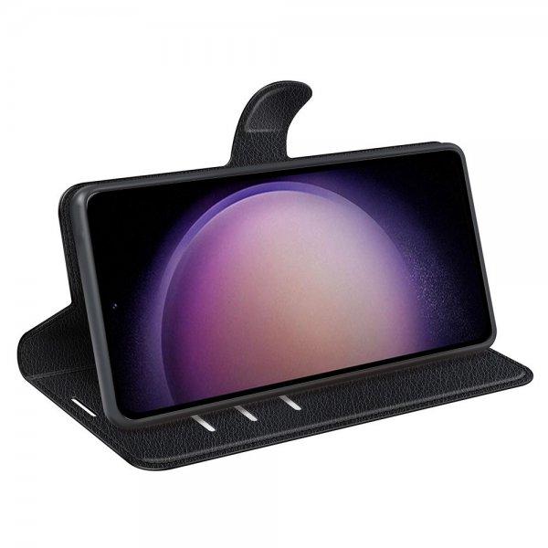 Samsung Galaxy S23 FE Fodral Litchi Svart