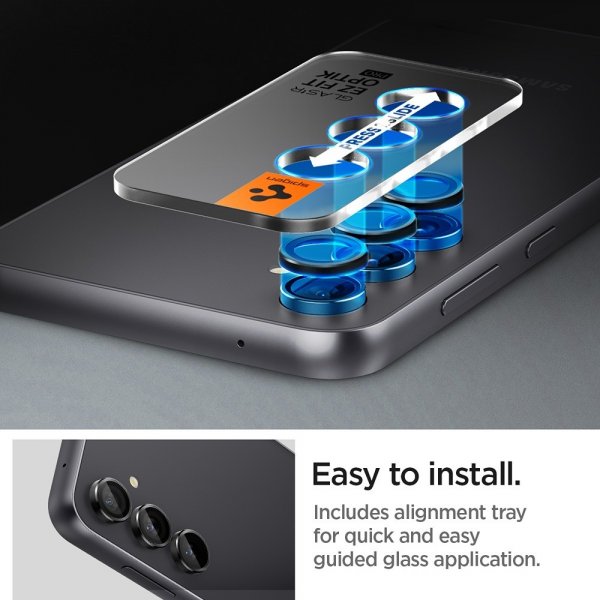 Spigen Samsung Galaxy S23 FE Kameraskydd Glas.tR EZ Fit Optik Pro 2-pack Svart