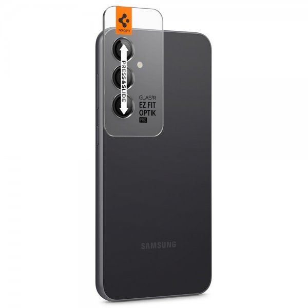 Spigen Samsung Galaxy S23 FE Kameraskydd Glas.tR EZ Fit Optik Pro 2-pack Svart