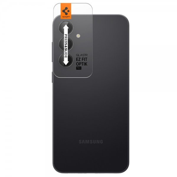 Spigen Samsung Galaxy S23 FE Kameraskydd Glas.tR EZ Fit Optik Pro 2-pack Svart