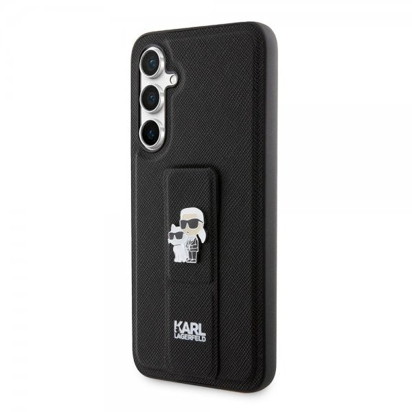 Karl Lagerfeld Samsung Galaxy S23 FE Skal Saffiano Grip Stand Svart