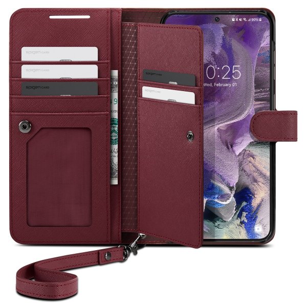 Spigen Samsung Galaxy S23 Fodral Wallet S Plus Burgundy