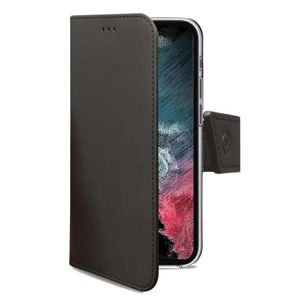 Celly Samsung Galaxy S23 Fodral Wally Wallet Case Svart