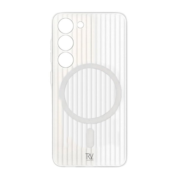Rvelon Samsung Galaxy S23 Skal Korrugerad MagSafe Vit