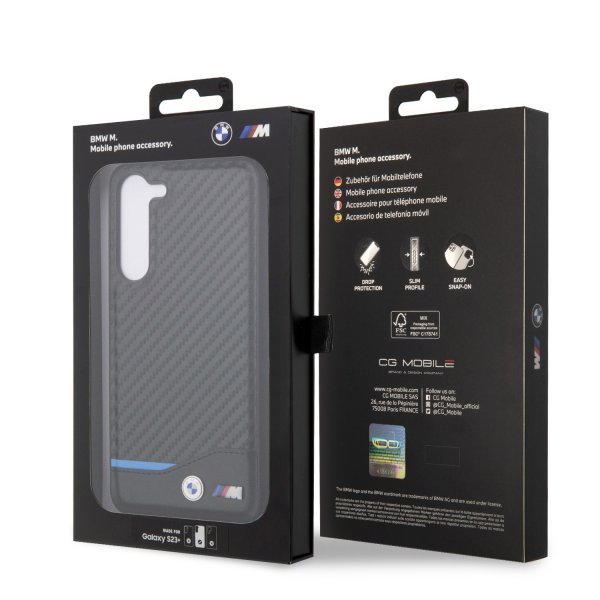 BMW Samsung Galaxy S23 Plus Skal Carbon & Stripe Svart