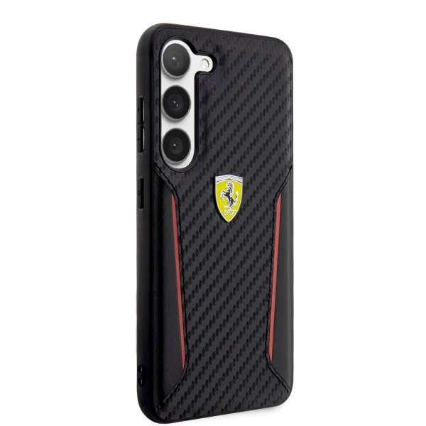 Ferrari Samsung Galaxy S23 Plus Skal Carbon & Stripe Svart
