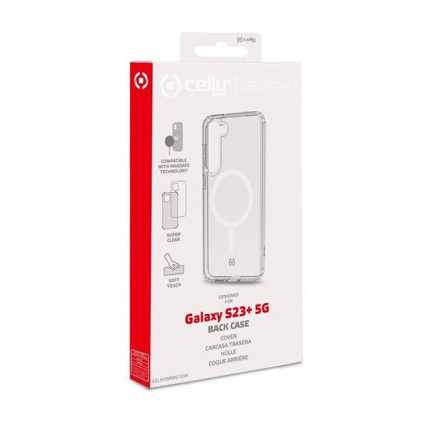Celly Samsung Galaxy S23 Plus Skal GELSKINMAG MagSafe Transparent
