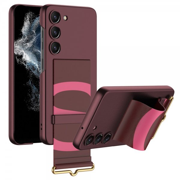 GKK Samsung Galaxy S23 Plus Skal Hand Strap Röd