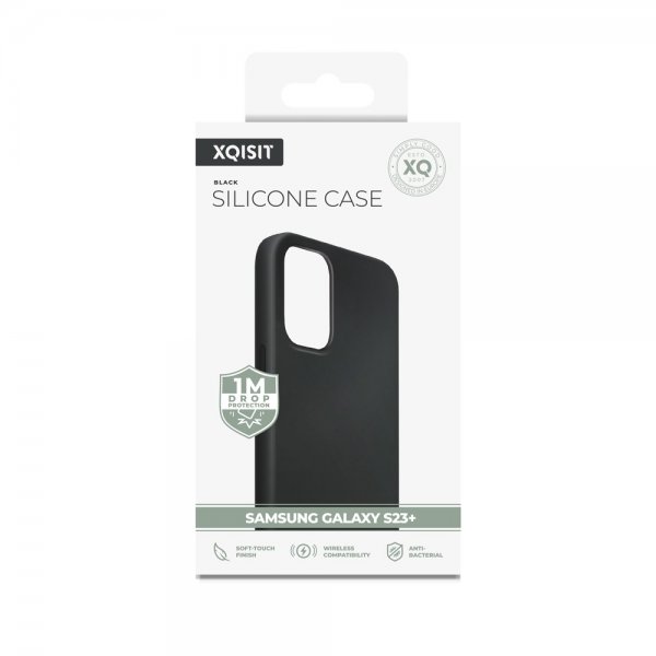 Xqisit Samsung Galaxy S23 Plus Skal Silicone Case Svart